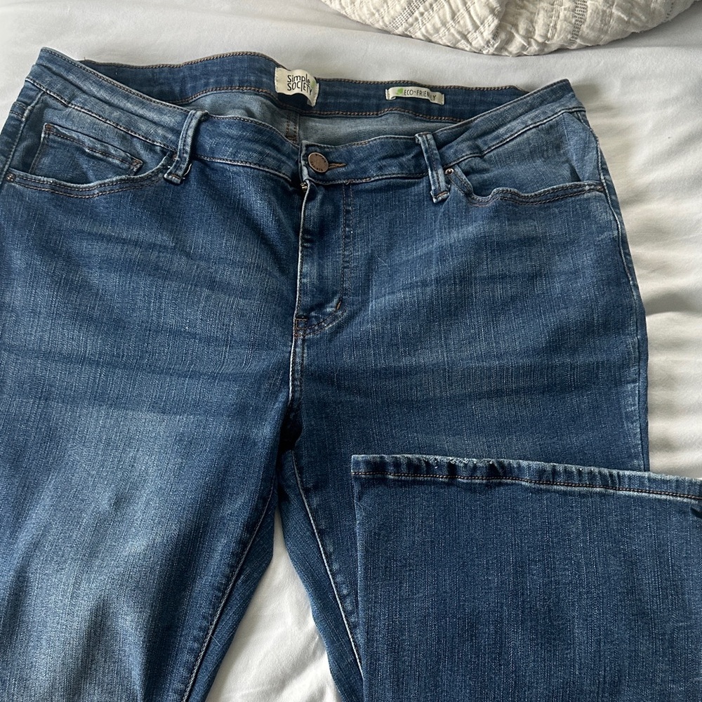 Simple Society Women’s Blue Denim Jeans - Picture 1 of 4